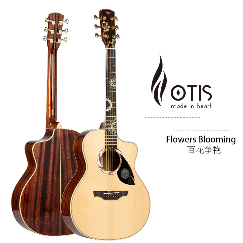 OTIS奥司 36寸 云杉桃花芯 百花争艳全单吉他