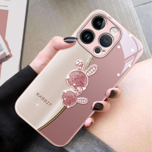 钻石幸运兔适用于苹果xs手机壳iPhoneX新款苹果XR保护套xsmax气质iphonexr玻璃苹果x防摔网红iphonexs时尚