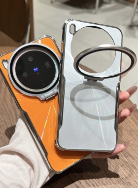 镭射CD纹适用vivoX300手机壳X300pro隐形镜头一体支架壳vovix男女高级感x300por全包防摔vivix超薄高端保护套