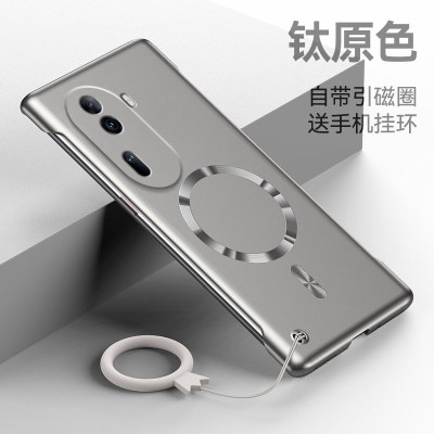 适用oppoReno11手机壳新款Reno11Pro磁吸无边框oppo超薄金属漆PJH110裸机感半包PJJ110防摔0pp0保护套男女款