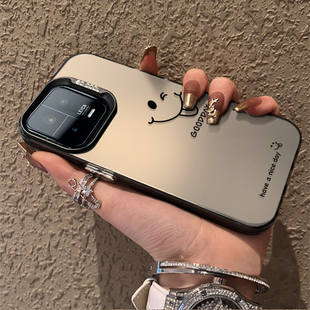 简约笑脸适用小米13pro手机壳高级感10s全包12s防摔12x红米K60至尊版套note12pro新款11ultra女生k40/k50男款