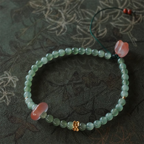 《溪花乐事》原创和田玉手串