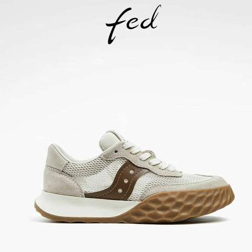 FED复古德训鞋夏季新款女鞋网面透气休闲鞋增高鞋女D0415-YAB763