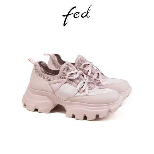 fed芭蕾厚底鞋夏季新款女鞋粉色老爹鞋休闲运动鞋女S0425-YAB622