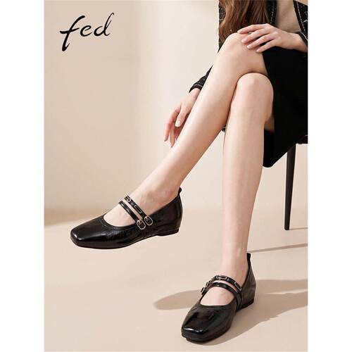fed头层牛油皮26秋新女鞋
