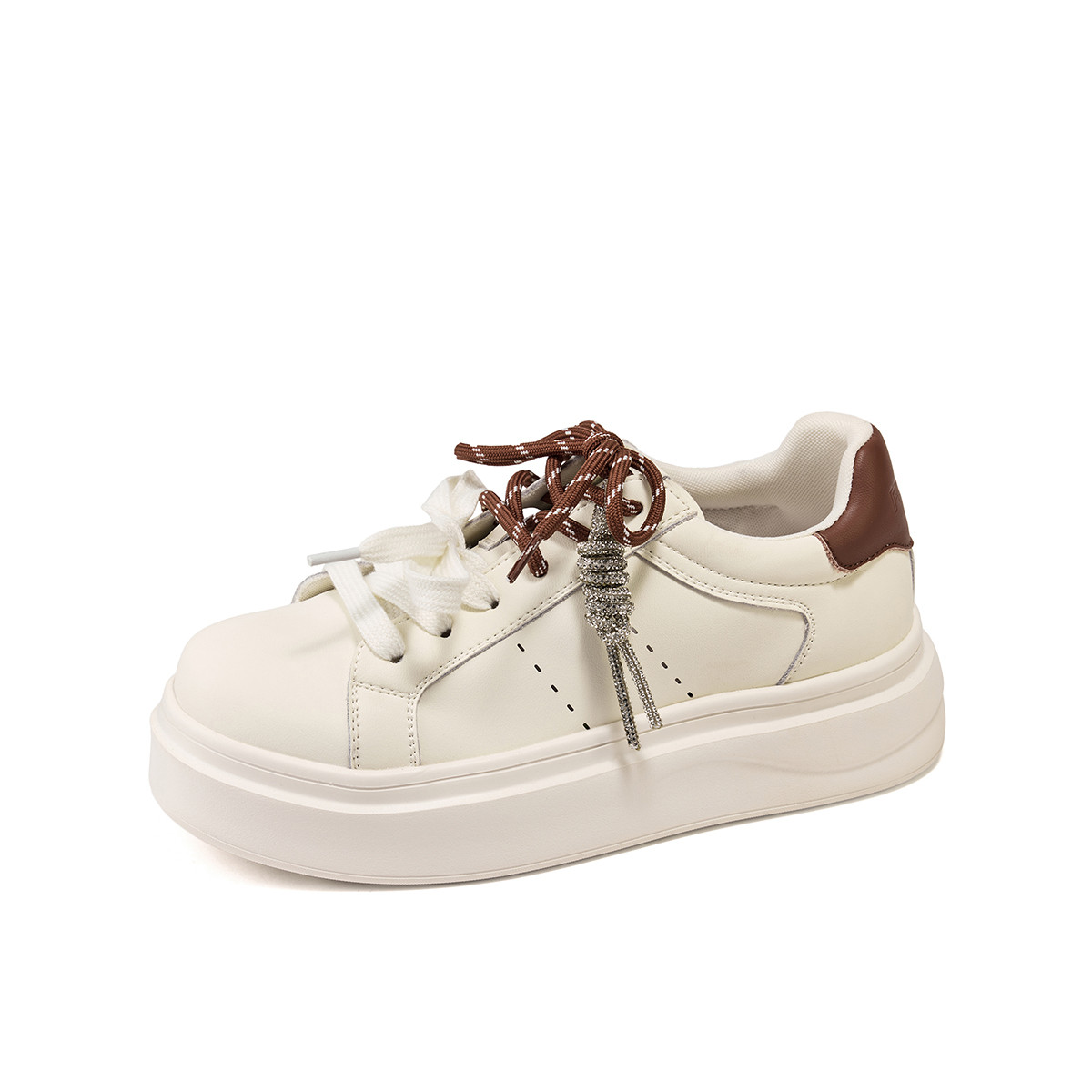 【早秋序章】真皮垫女鞋2025松糕厚底运动休闲鞋潮鞋板鞋小白鞋女,女鞋,乐福鞋（豆豆鞋）,淘宝优惠券,粉丝福利购,淘宝优惠卷