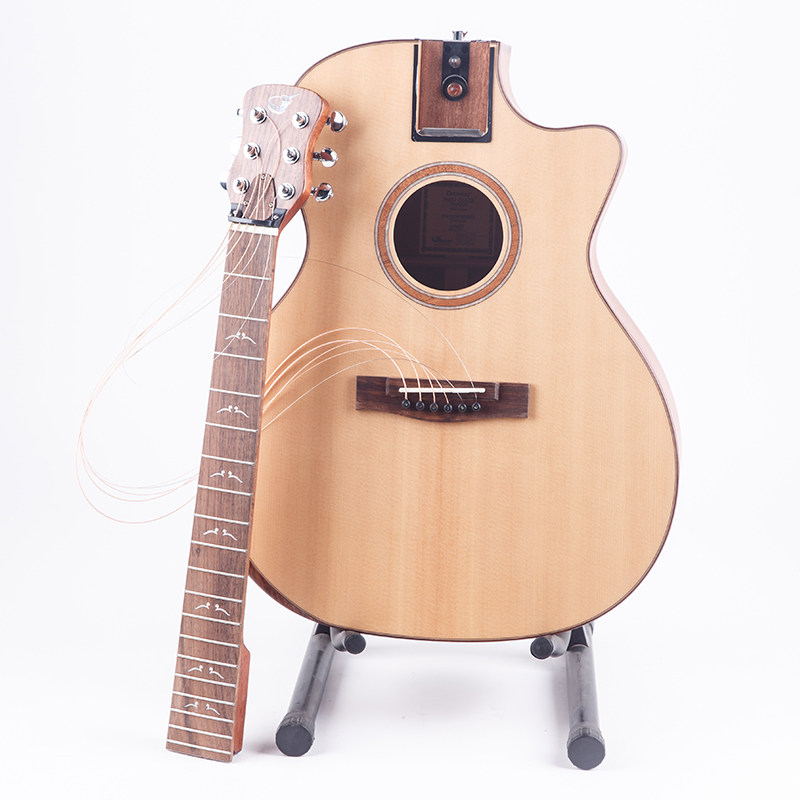 美国Journey倬尼OF882CN全相思木电箱单板泰勒旅行折叠吉他可拆卸