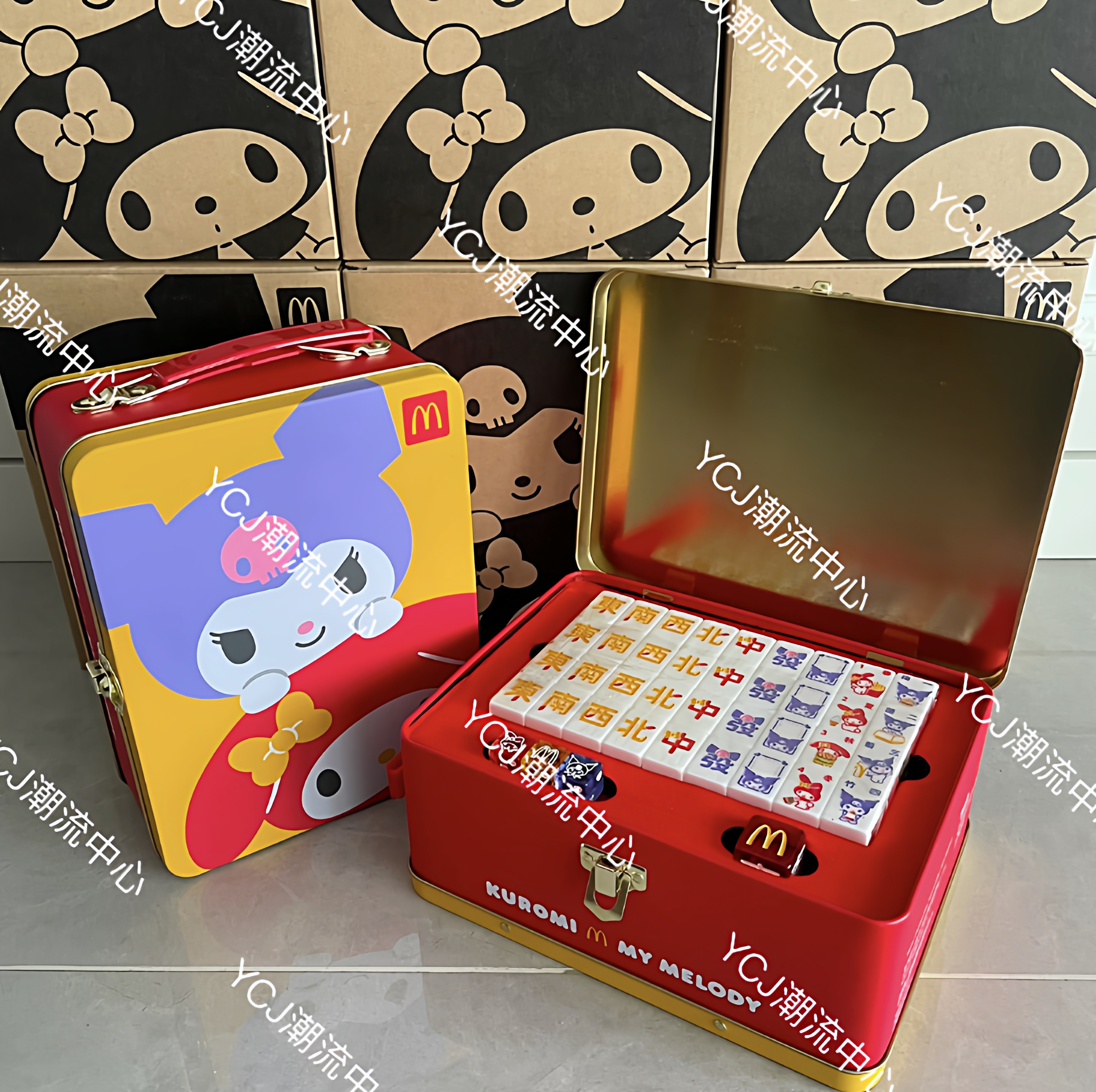 国内现货 香港麦当劳三丽鸥库洛米美乐蒂迷你水晶麻将礼盒
