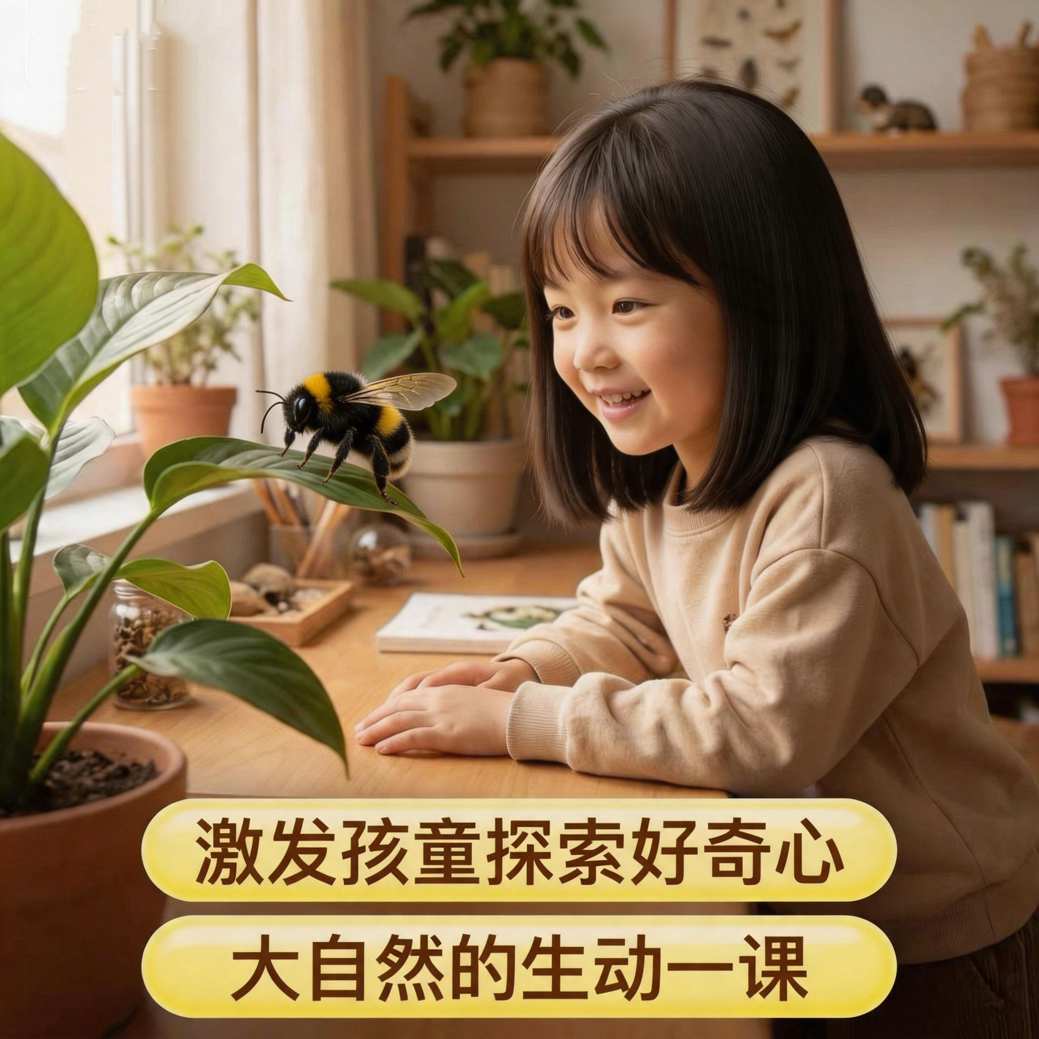 宠物熊蜂雄性蜂可上手 不蜇人儿童礼物科普 无刺熊蜂不蜇人蜜蜂