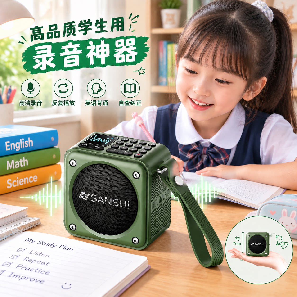 Sansui/山水 U3蓝牙音箱小音响户外便携迷你大音量小型插卡收音机