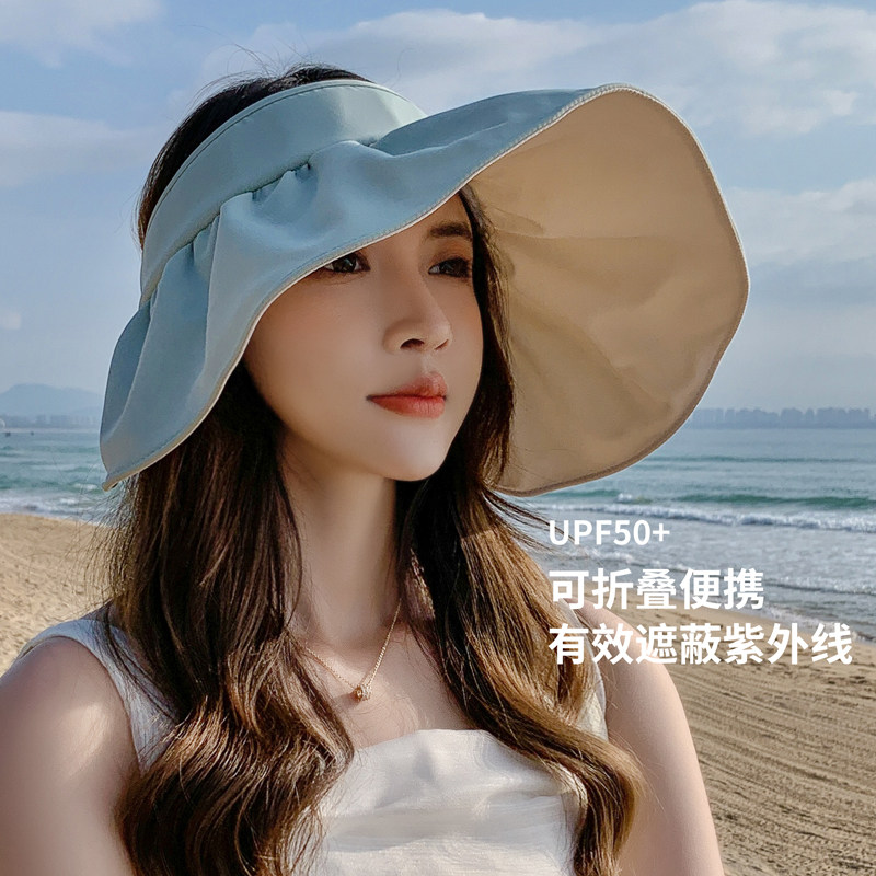 防晒遮太阳贝壳空顶帽子女夏季沙滩户外骑电动车防紫外线遮脸大檐在类目 服饰配件/皮带/帽子/围巾, 帽子中 - 来自Buy2taobao.com提供专业的淘宝代购服务