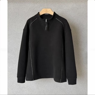 潮流休闲高级感半拉链立领卫衣男士 时尚 痞帅卫衣 高品质新款 冬季