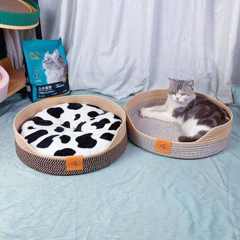 睡狗窝手工宠物窝四季犬猫通用猫咪猫抓板床藤编窝编织猫垫小型窝,宠物/宠物食品及用品,猫窝/屋/帐篷/沙发,淘宝优惠券,粉丝福利购,淘宝优惠卷