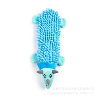 鞭炮鸡猪鸭宠物磨牙毛绒玩具狐狸拖把绒玩具河马发声青蛙绒狗狗