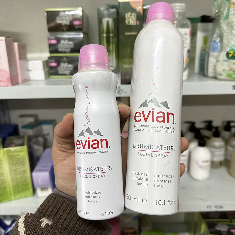 进口evian/依云天然矿泉水喷雾150ml/300ml日期到2024年4月5月