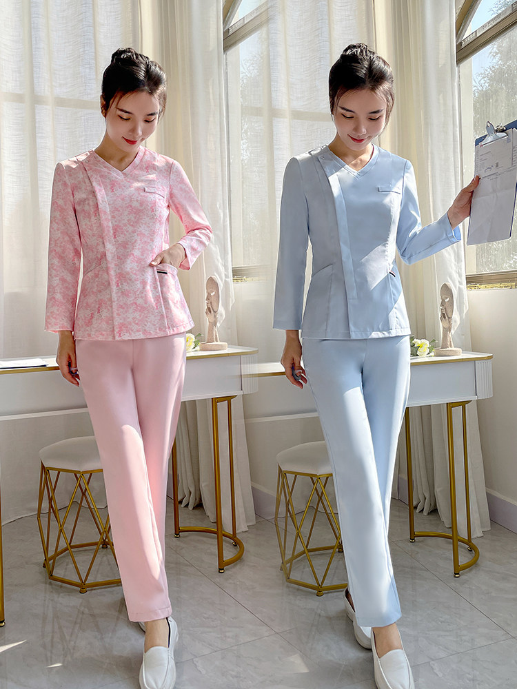 MATERNITY NURSE WORK CLOTHES FEMALE CONFINEMENT CENTER CONFINEMENT NURSE MATERNAL AND CHILD CARE BEAUTY SALON BEAUTICIAN HEALTH HALL MASSAGE LONG SLEEVES