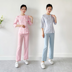 春秋护士制服分体套装美容院美容师工作服高端女月子会所月嫂衣服