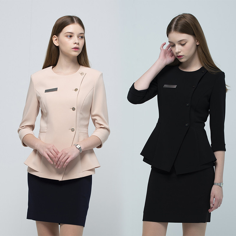 AUTUMN AND WINTER NEW PROFESSIONAL WOMENS SUIT SKIRT PLASTIC SURGERY HOSPITAL FRONT DESK SHOPPING GUIDE CASHIER COSMETICS COUNTER  S WORK CLOTHES