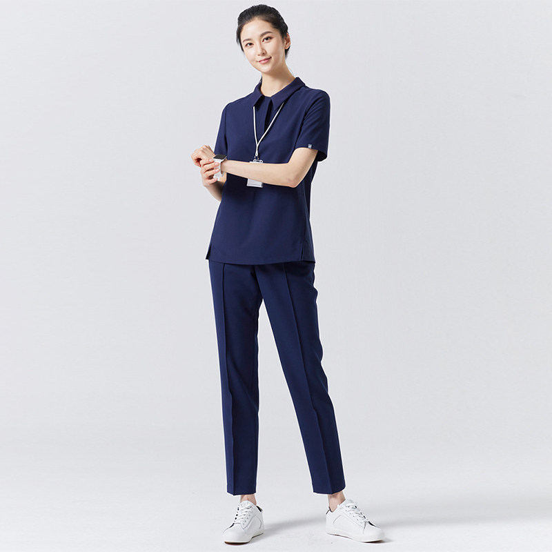 KOREAN PLASTIC SURGERY HOSPITAL OVERALLS SUMMER SHORT SLEEVE BEAUTY SALON TECHNICIAN SLIM ORAL DENTAL CARE CLOTHES FEMALE