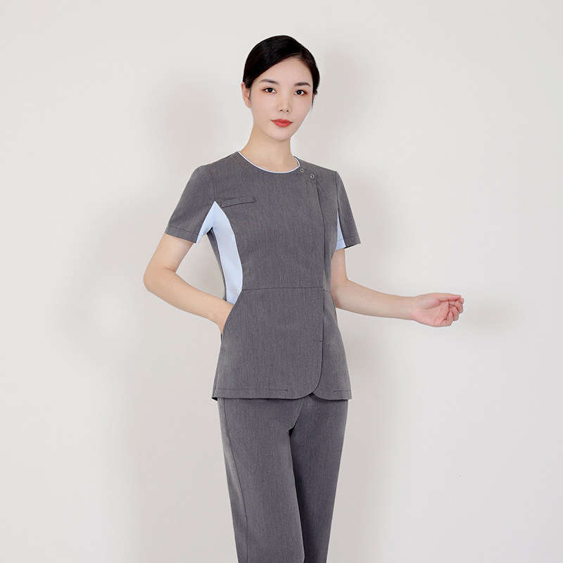 한국판 미용실 미용사 스킨케어 작업복 페디큐어 문신 아티스트 매니큐어 작업복 애완동물 병원복