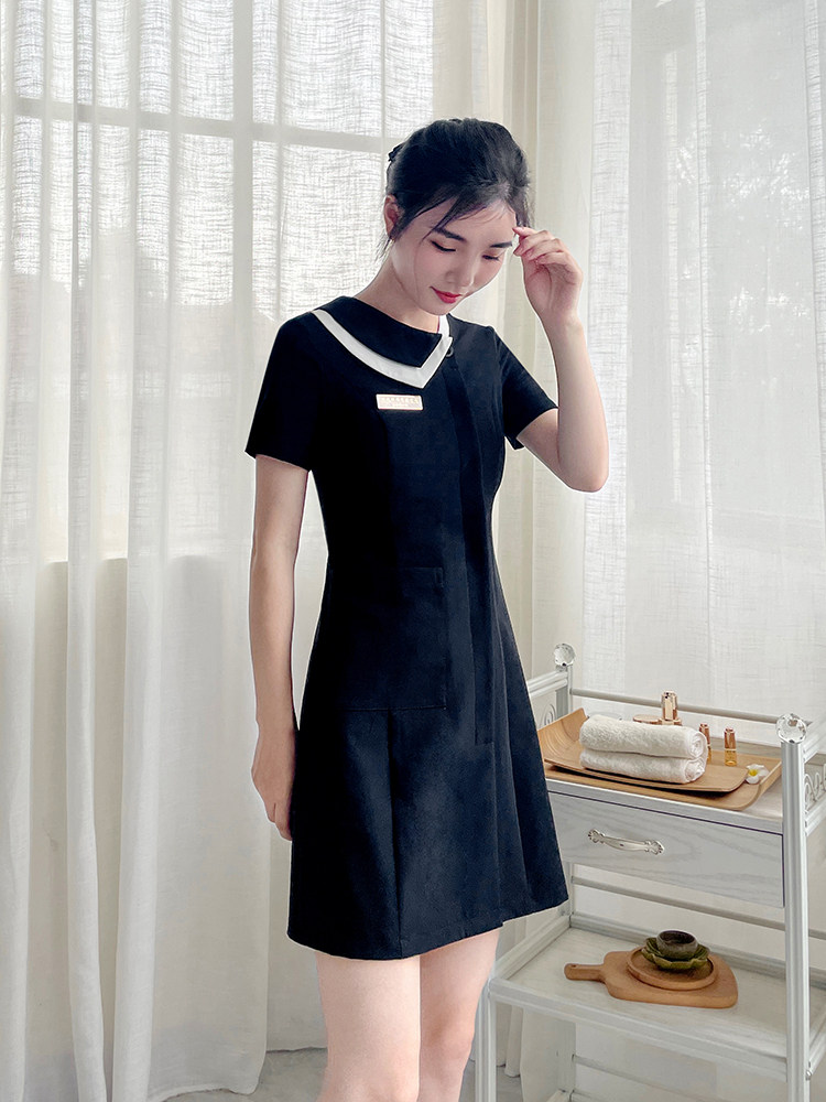 BEAUTICIAN OVERALLS DRESSES WAIST CINCHING SLIMMING FOOT THERAPY FOOT MASSAGE SAUNA TECHNICIAN CLOTHES SPA BATH WORKWEAR