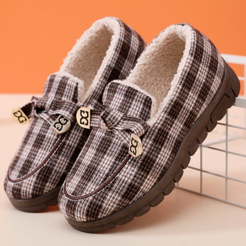 冬季加绒老北京棉鞋豆豆鞋平底洋气妈妈鞋外穿女棉鞋工作防滑软底,女鞋,传统布鞋,淘宝优惠券,粉丝福利购,淘宝优惠卷