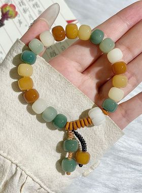 小红书爆款天然菩提多宝单圈手串手持男女手链文玩佛珠念珠