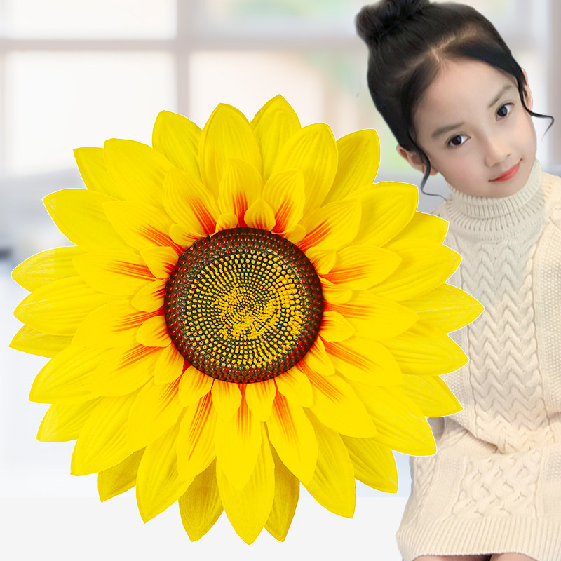 手拿花向日葵手花儿童太阳花运动会入场道具幼儿园舞蹈演出表演