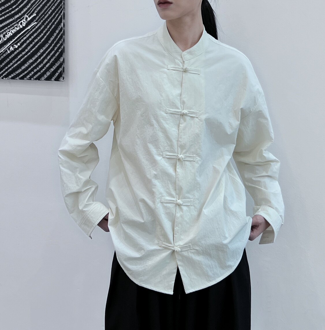 3061P70中式盘扣衬衫女长袖,女装衬衫,钱塘801（原钱塘901）