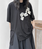 3021P暗黑短袖T恤宽松夏季新款上衣半袖女士，女装T恤，钱塘801（原钱塘901）