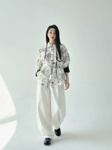 3073P75提花衬衫女长袖 薄款图片