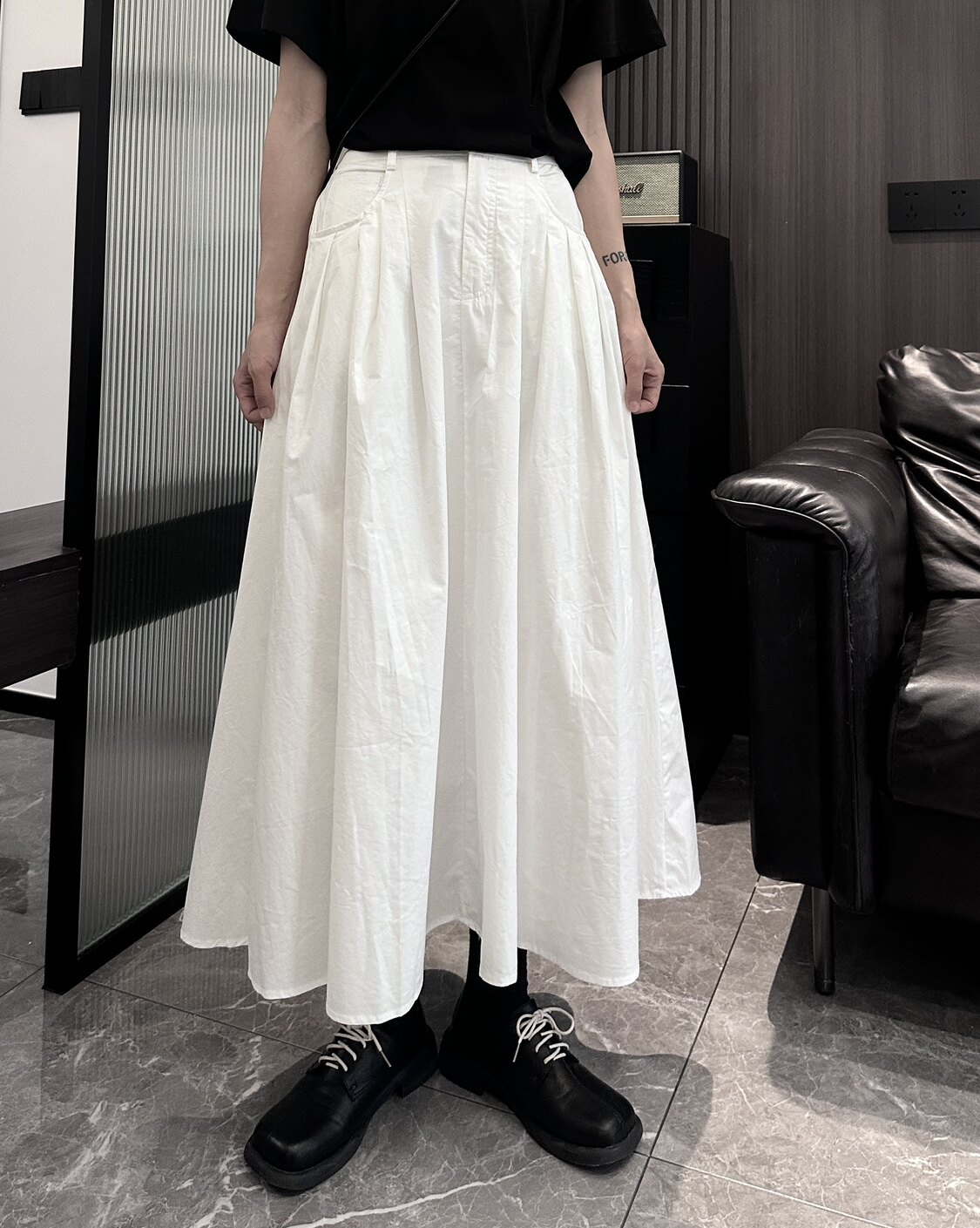 3078P75暗黑设计款半身裙女长款,女装半身裙,钱塘801（原钱塘901）