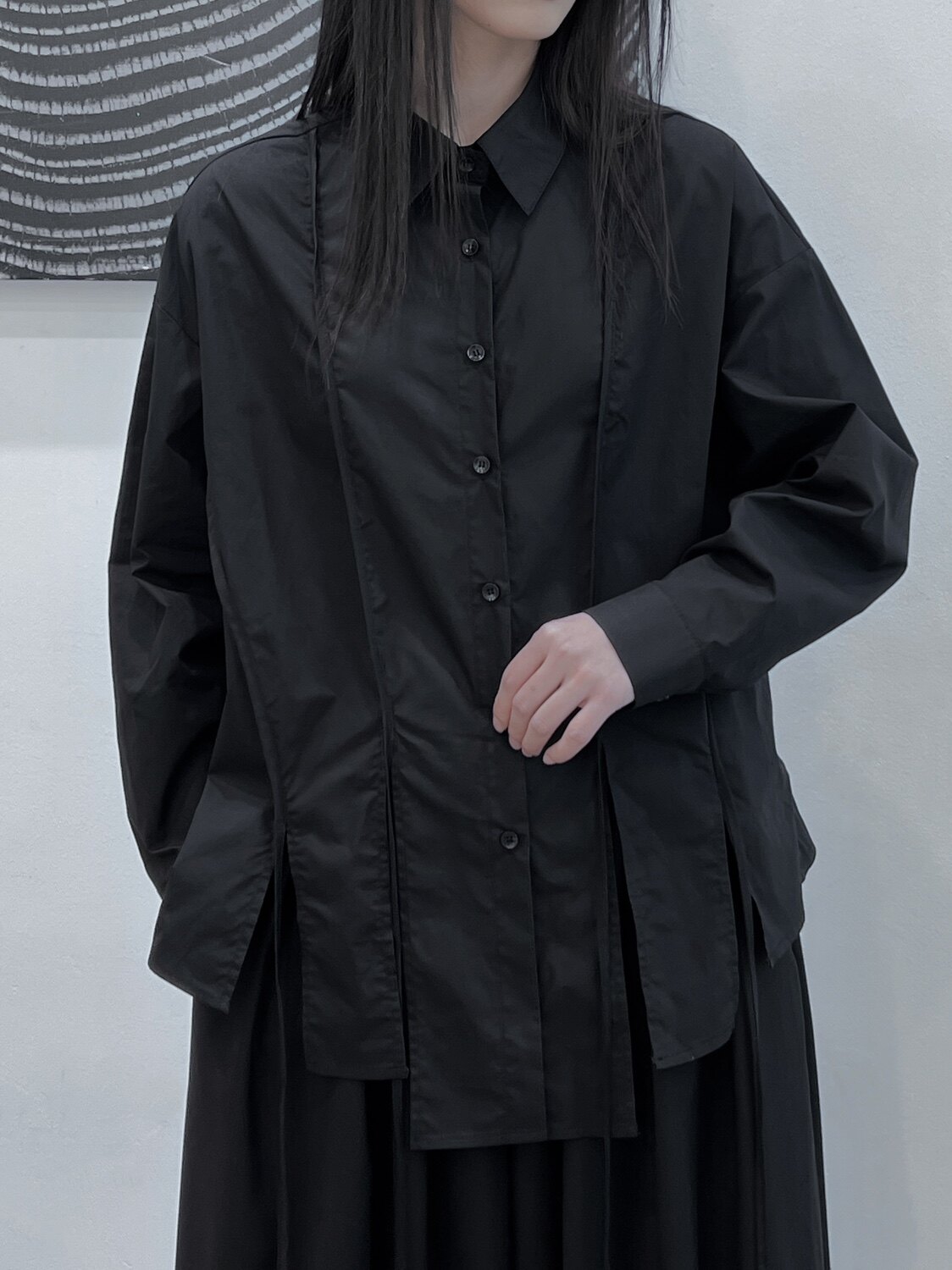 3067P70暗黑设计款衬衫女长袖,女装衬衫,钱塘801（原钱塘901）