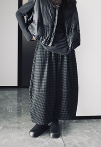 K013P85格子裤女加厚图片