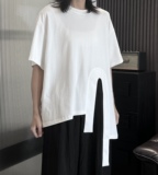 3079P50暗黑不对称设计款短袖，女装T恤，钱塘801（原钱塘901）