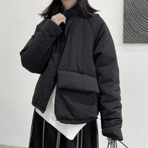 19020P145暗黑棉衣棉服女短款立领加厚夹棉外套图片