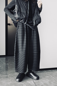 K013P85格子裤女加厚图片