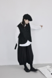 暗黑设计感小众无袖坎肩马甲女2025春季马夹宽松休闲百搭背心上衣，女装马甲，钱塘801（原钱塘901）