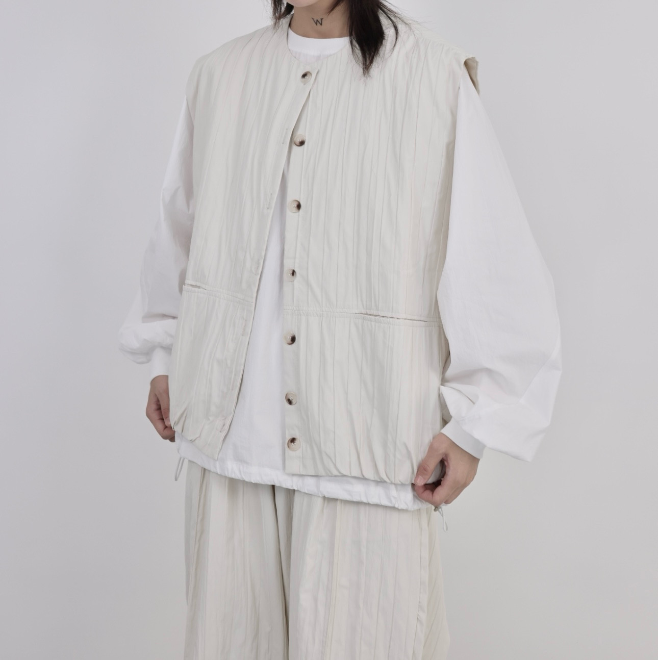 宽松休闲百搭束腰口袋开衫棉马甲外搭,女装马甲,钱塘801（原钱塘901）