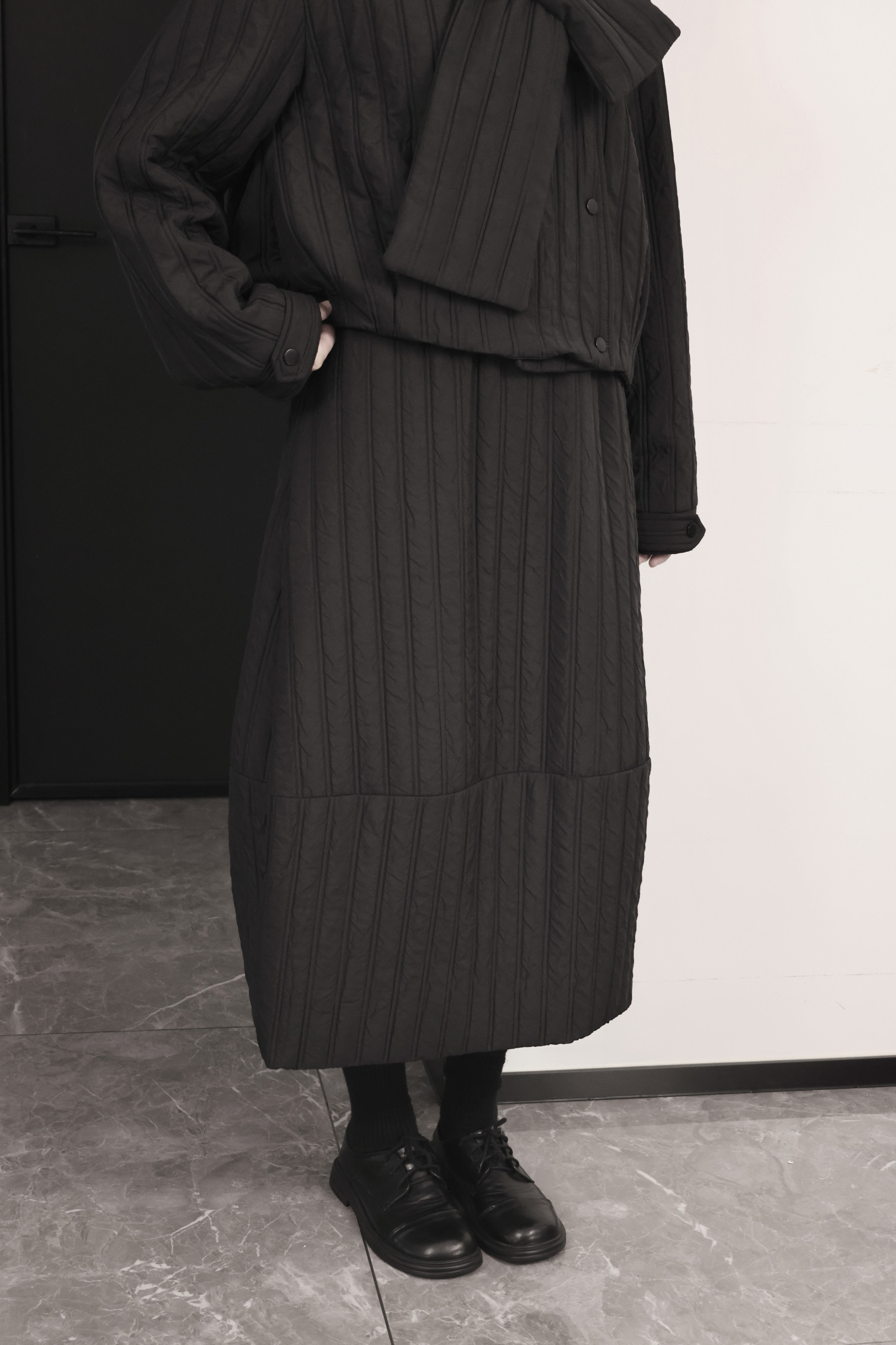 Q006P78暗黑夹棉半身裙女加厚，女装半身裙，钱塘801（原钱塘901）