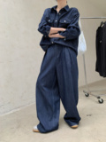 3106P75牛仔裤女阔腿裤宽松，男装牛仔裤，钱塘801（原钱塘901）