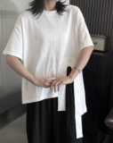 3079P50暗黑不对称设计款短袖，女装T恤，钱塘801（原钱塘901）