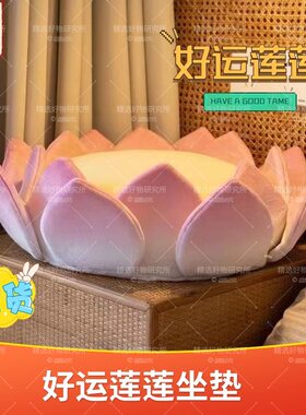 莲花宝座坐垫好运莲莲荷花坐垫靠垫居家靠枕午休枕榻榻米蒲团垫