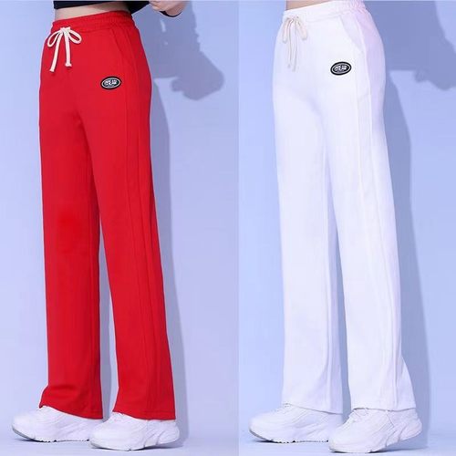 广场舞裤子棉质跳舞蹈服舒适步子舞春秋运动健身操表演高腰长裤女