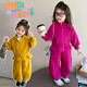 女童春季 童装 春秋款 2026新款 宝宝不开裆孩子湖州棉B类套装 黄色玫