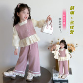 女童春季 童装 春秋款 2026新款 宝宝不开裆孩子湖州棉B类套装