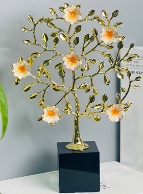 乔迁送礼样板房间发财树摆件轻奢