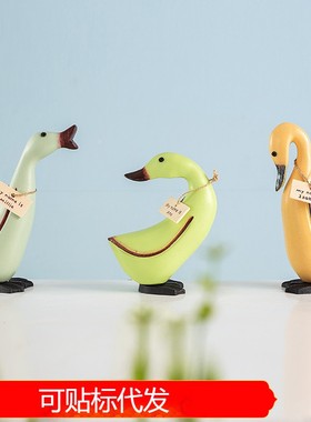 跨境创意北欧三只鸭子套装摆件