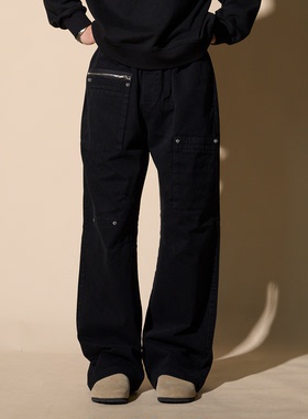 LOADMIND秋冬美式复古工装裤男弯刀伞兵直筒宽松阔腿潮休闲裤子男