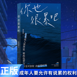 现货正版 你也很累吧 写给在这光怪陆离世界里努力打拼的你， 成年人要允许自己有说累的权利，今年，你辛苦了 9787536098268